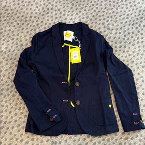 Kerri Rosenthal Night Sky Blazer with Yellow Trim